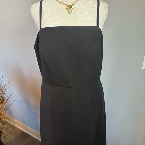 JJ’s House Black Formal Maxi Dress Size 12 NWT Adjustable Straps - Picture 8 of 16